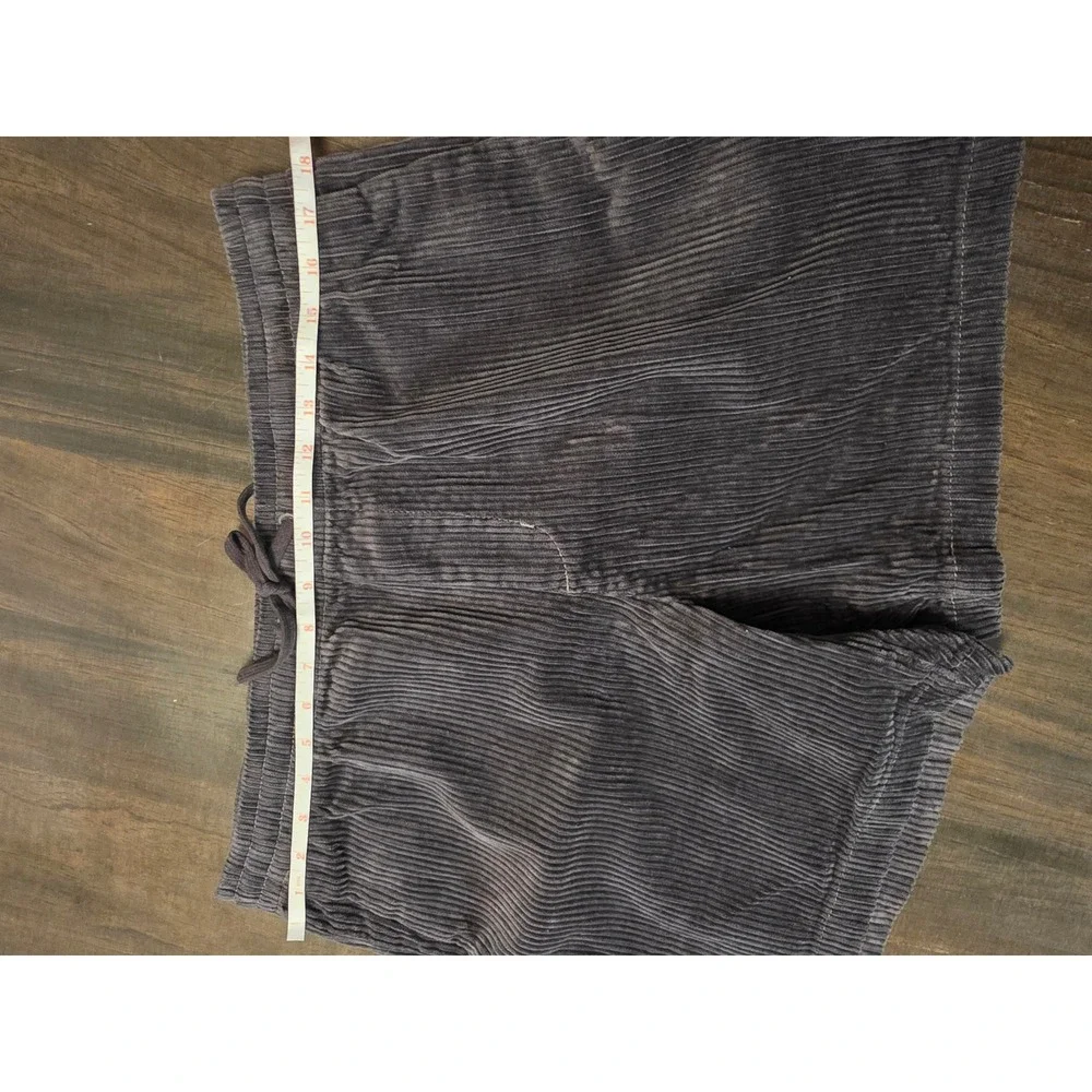 PacSun Volley Corduroy Shorts Mens Large Dark Gray Charcoal Drawstring Relaxed